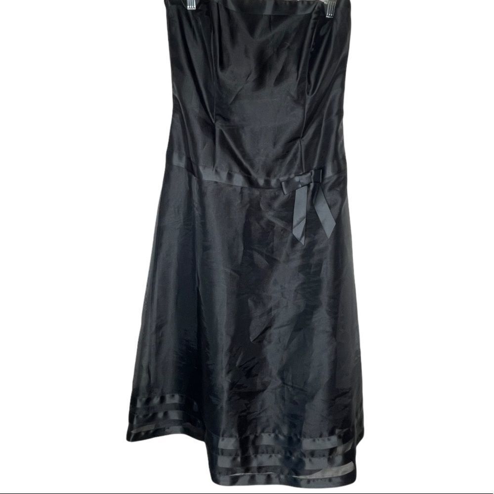 Vintage Dessy Collection Strapless Dress Black